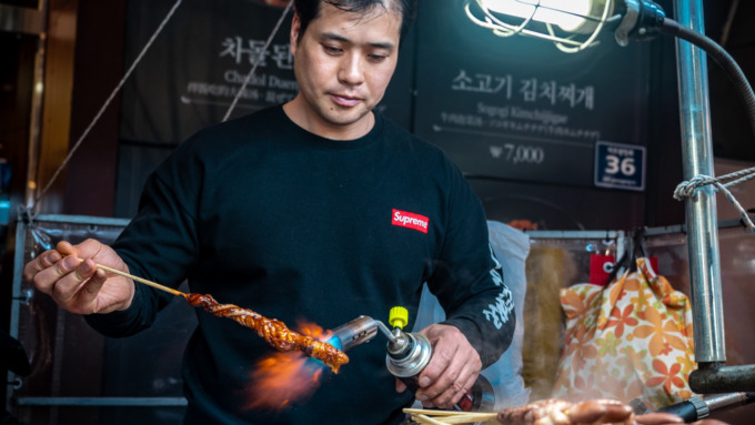 Jedzenie uliczne w Korei Południowej